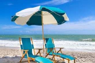 beach chair umbrella